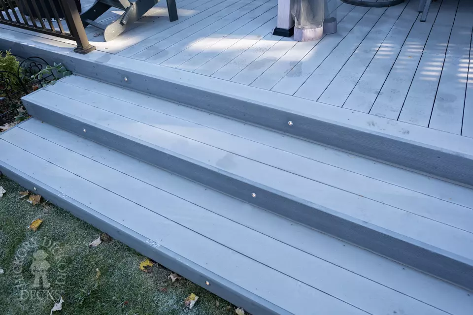 Clubhouse deck with lights and privacy screens in Stouffville