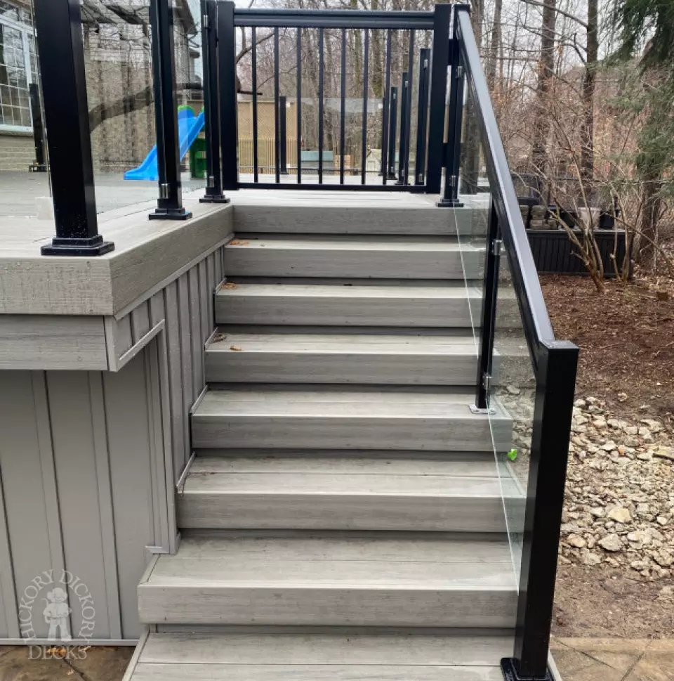 Timbertech Deck with Glass Rail in Waterloo Timbertech Deck with Glass Rail in Waterloo