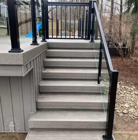 Timbertech Deck with Glass Rail in Waterloo Timbertech Deck with Glass Rail in Waterloo