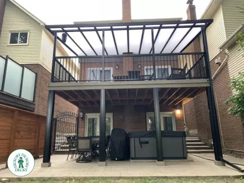 TruNorth high deck with sunspace roof in Mississauga