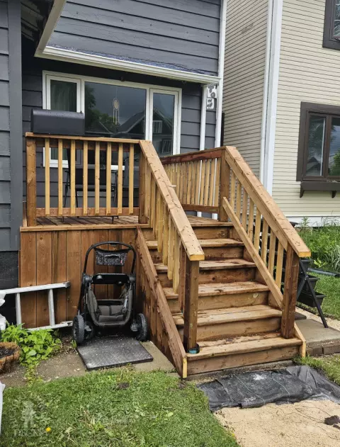 Small Pressure Treated Deck in Winnipeg