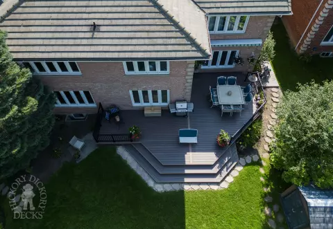 334 square foot Armadillo deck in brown color