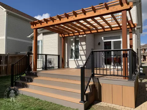 Fiberon Deck with Pergola in Ottawa