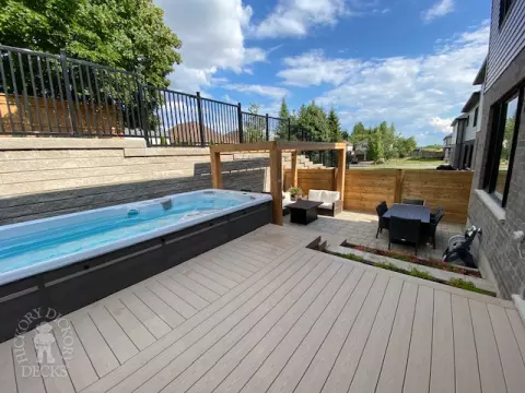 Azek Hot Tub Deck in Kitchener Ontario