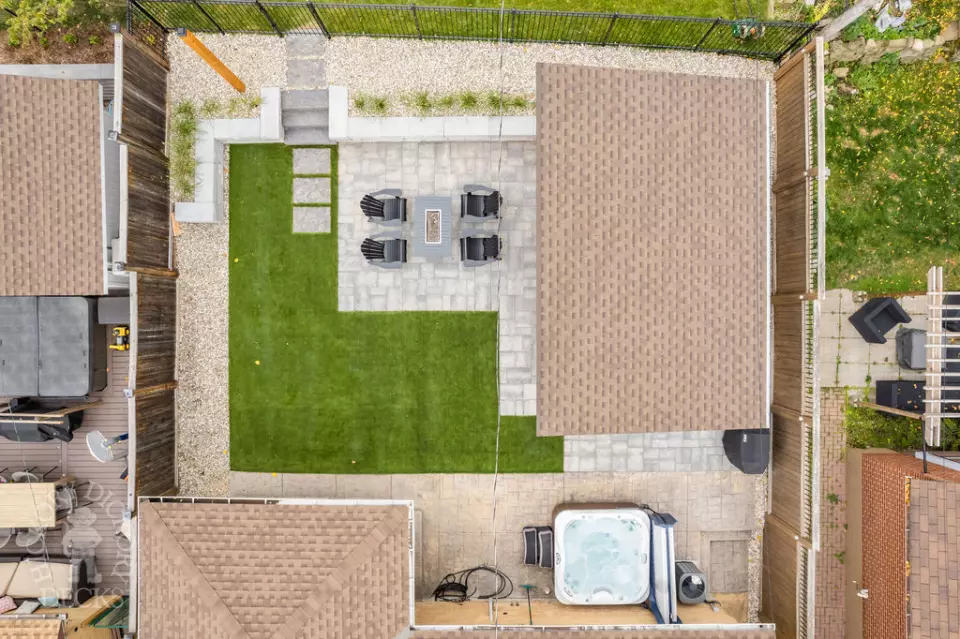 Custom cedar roof with outdoor kitchen and a cedar ceiling.