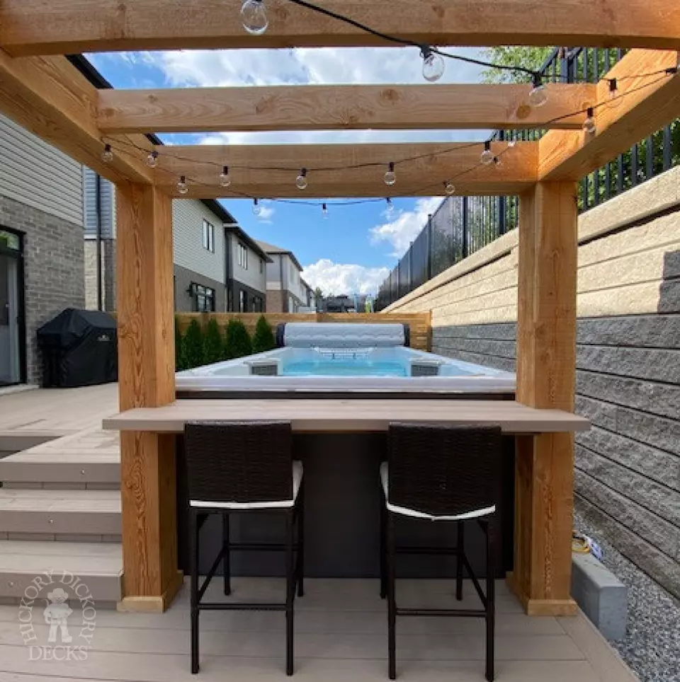 Azek Hot Tub Deck in Kitchener Ontario