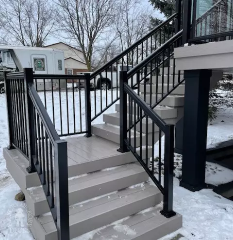 Azek Deck with Glass Rail in Kitchener Ontario