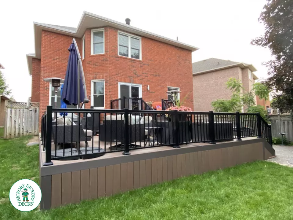Fiberon Hot Tub Deck with Aluminum Railings in Newmarket