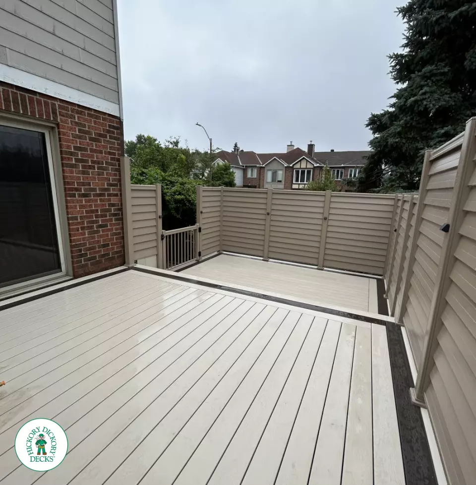 Veka Deck with Privacy Screens in Ottawa
