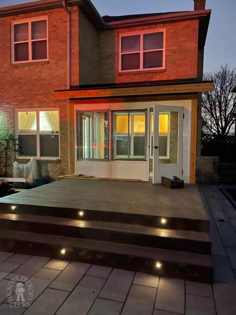 Clubhouse deck with lights in Markham