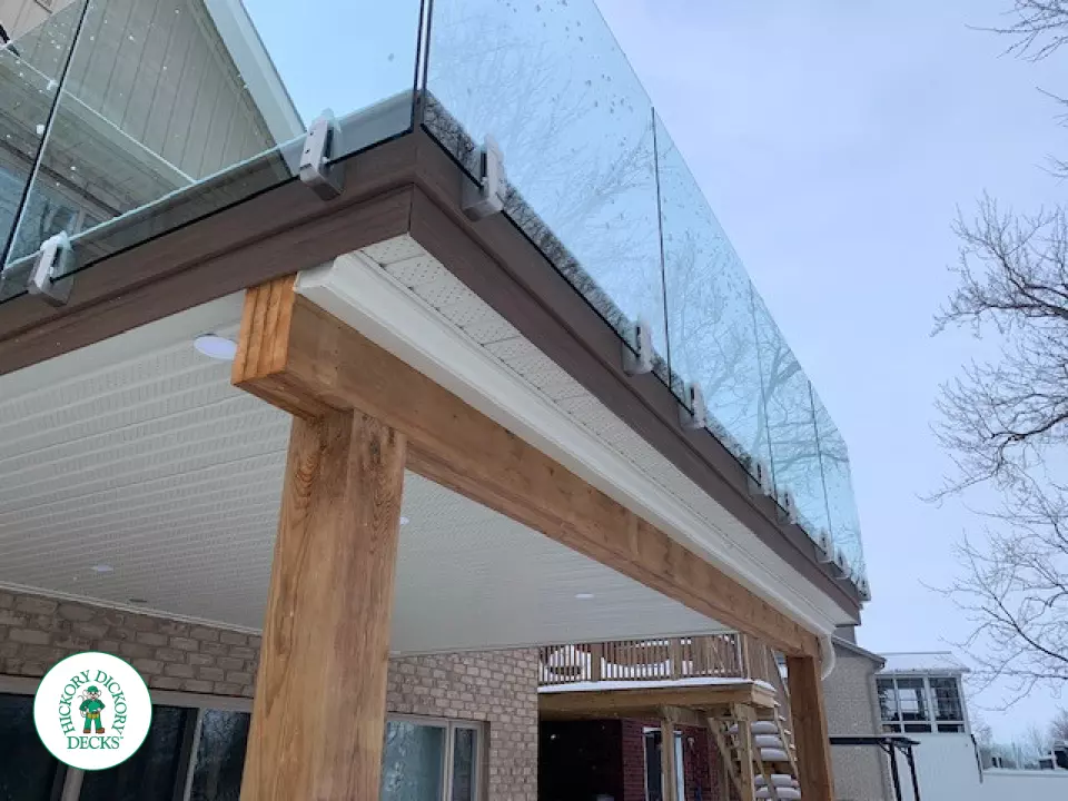 Azek High Deck with Glass Rail