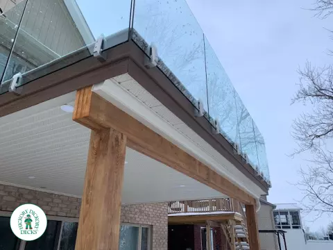 Azek High Deck with Glass Rail