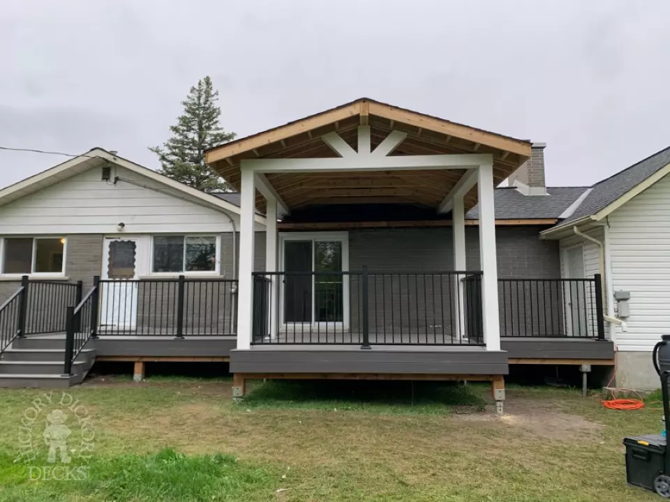 Fiberon Deck with Custom Roof in Ottawa Ontario