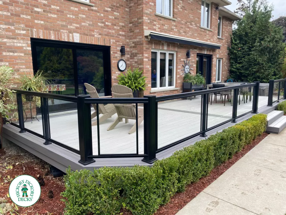 Timbertech hot tub deck in Guelph Ontario