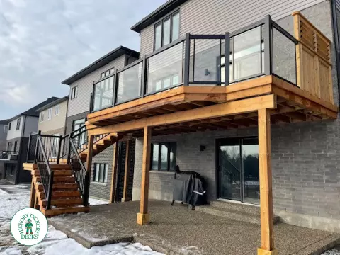 Pressure Treated High Deck in Kitchener Ontario