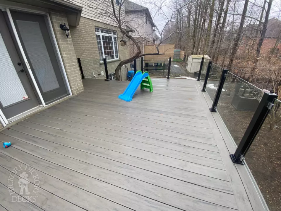 Timbertech Deck with Glass Rail in Waterloo Timbertech Deck with Glass Rail in Waterloo