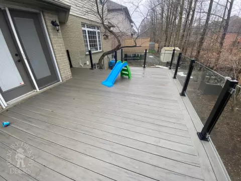 Timbertech Deck with Glass Rail in Waterloo Timbertech Deck with Glass Rail in Waterloo