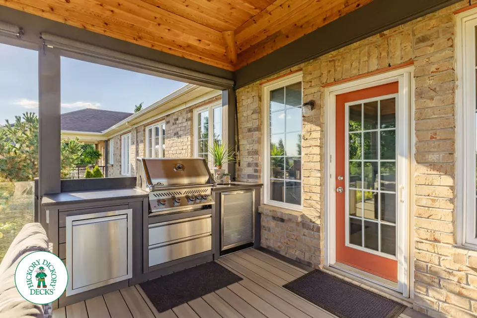 Fiberon Deck with Custom Roof and outdoor kitchen in Ottawa Fiberon Deck with Custom Roof and outdoor kitchen in Ottawa