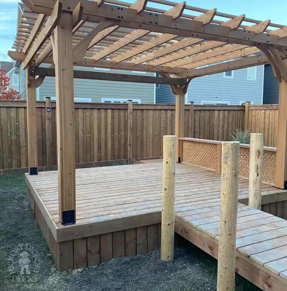 Cedar Pergola in Collingwood Ontario Cedar Pergola in Collingwood Ontario