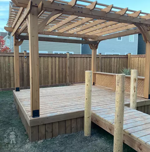 Cedar Pergola in Collingwood Ontario Cedar Pergola in Collingwood Ontario