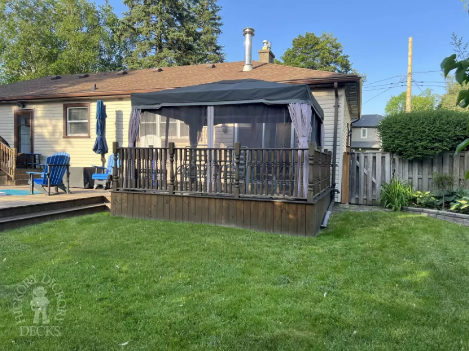 Brown composite pool deck