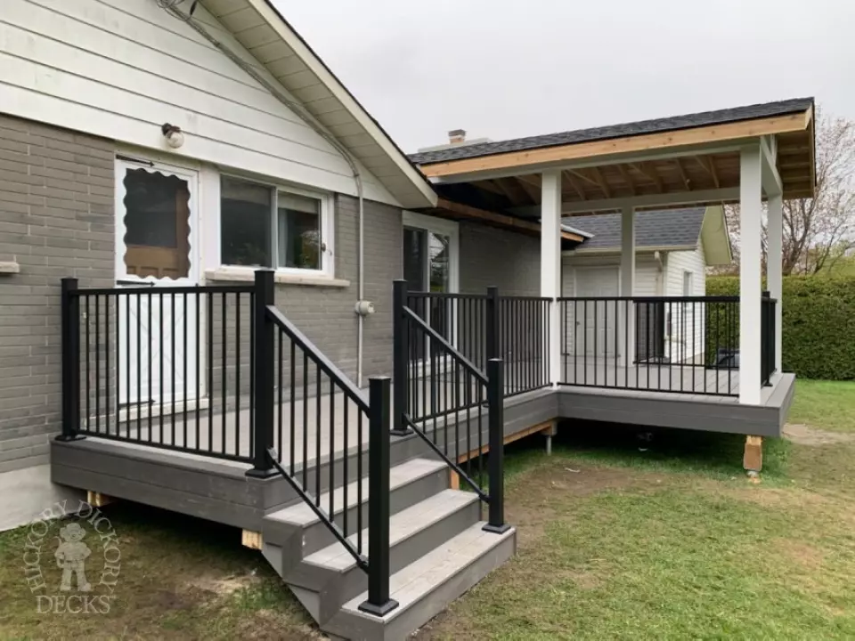 Fiberon Deck with Custom Roof in Ottawa Ontario