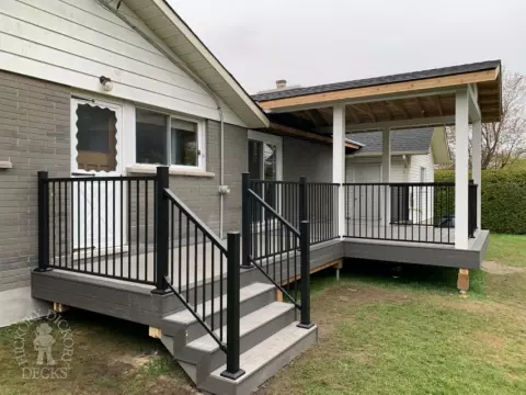 Fiberon Deck with Custom Roof in Ottawa Ontario