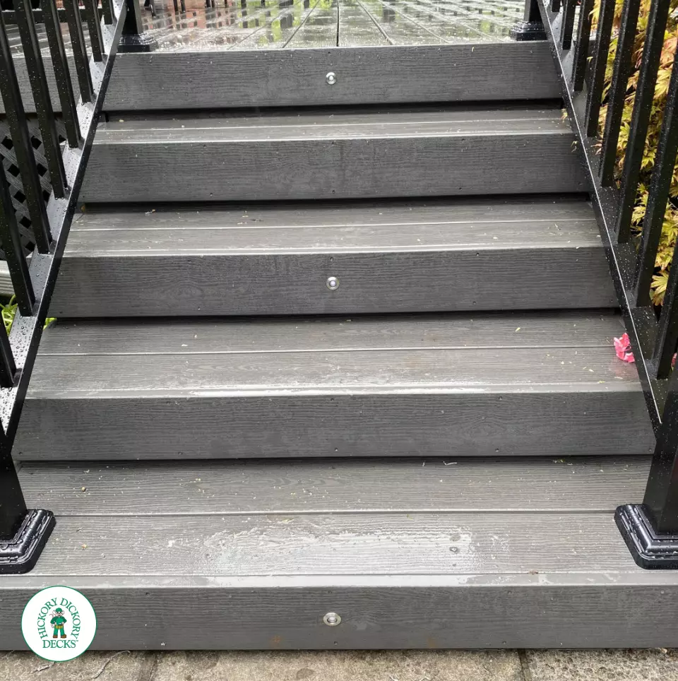 Clubhouse deck with stairs