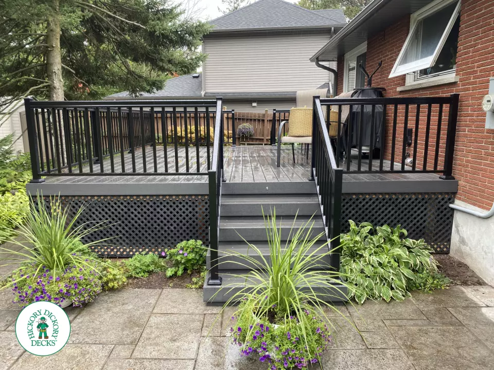 Clubhouse deck with stairs Clubhouse deck with stairs