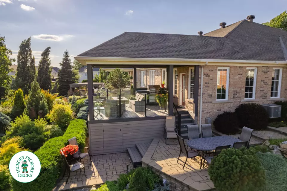 Fiberon Deck with Custom Roof and outdoor kitchen in Ottawa Fiberon Deck with Custom Roof and outdoor kitchen in Ottawa