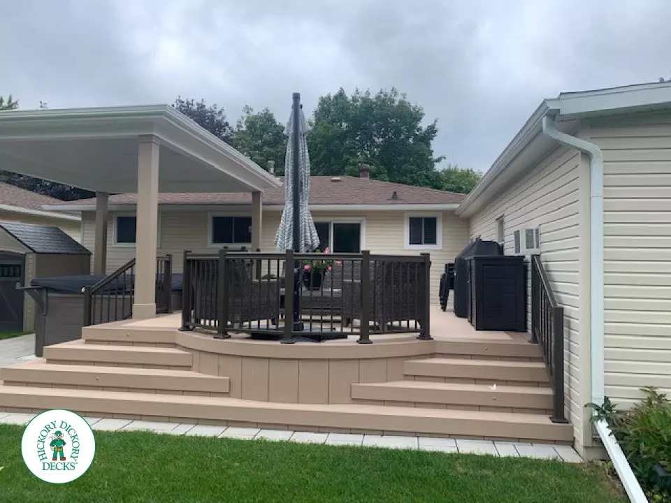 Hot Tub Azek Deck in Kitchener