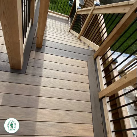 timbertech deck with pergola