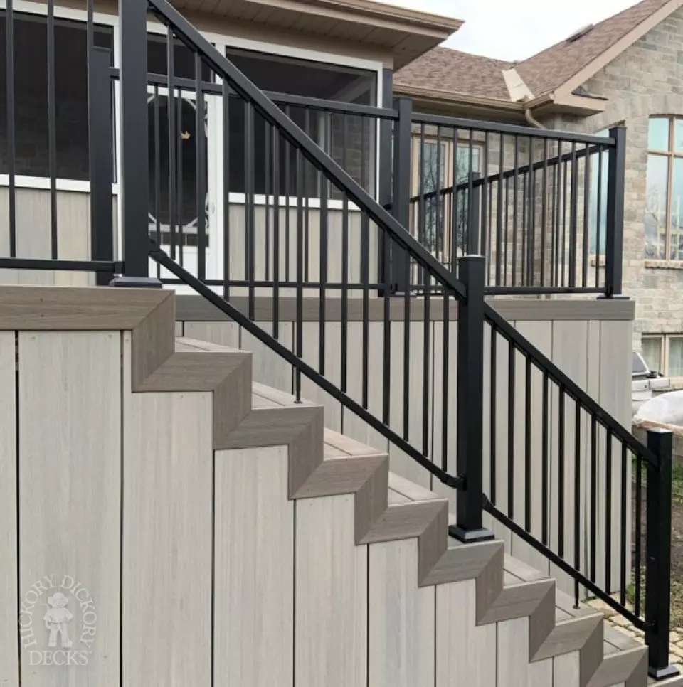 Fiberon deck with sunroom in Ottawa