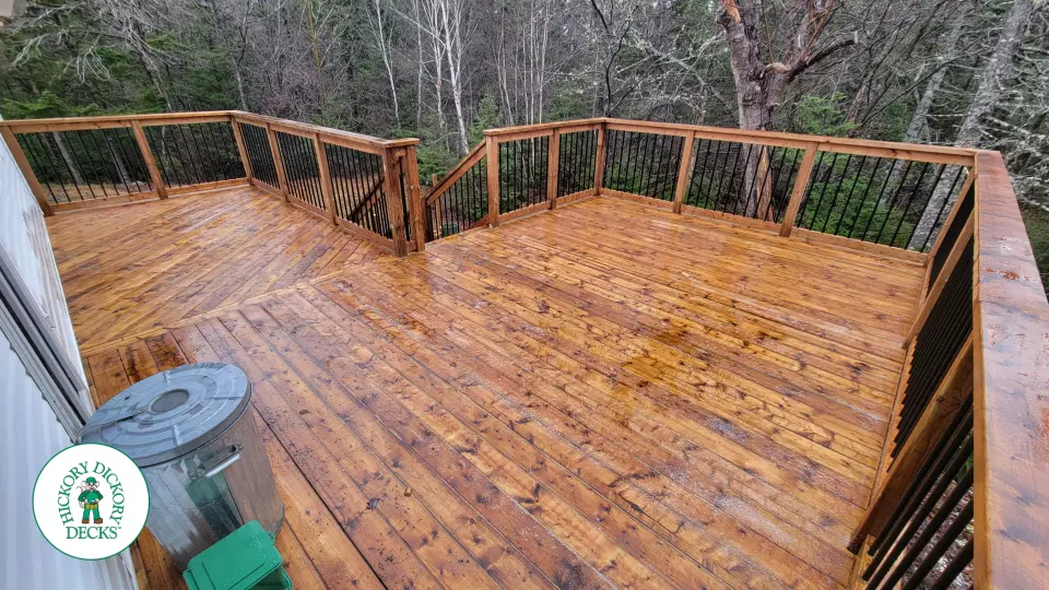 Pressure treated high deck in Dartmouth