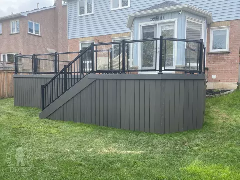 Fiberon deck glass rail Fiberon deck glass rail