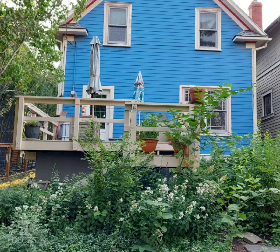 Clubhouse Deck with glass rail in Calgary
