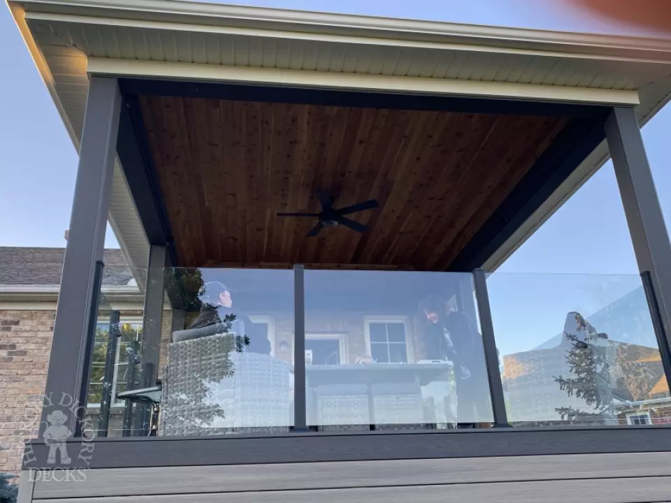 Fiberon Deck with Custom Roof in Ottawa