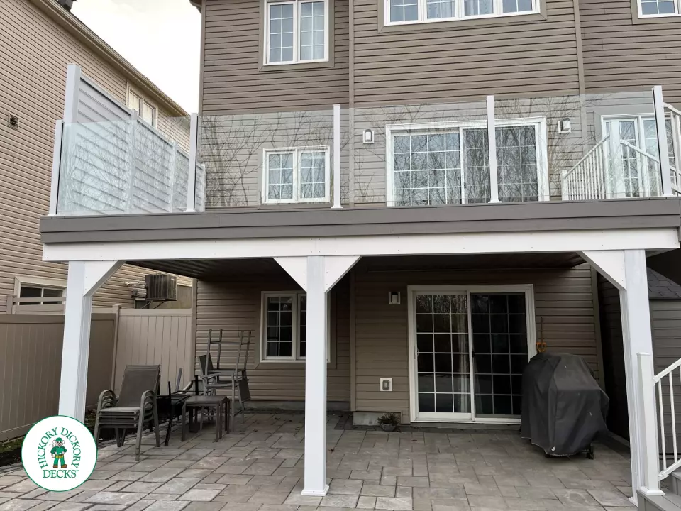 Clubhouse High Deck with Glass Rail and Privacy in Ottawa
