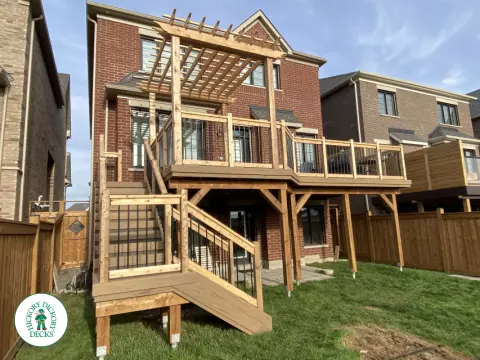 timbertech deck with pergola