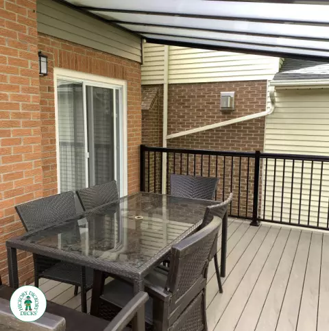 TruNorth high deck with sunspace roof in Mississauga