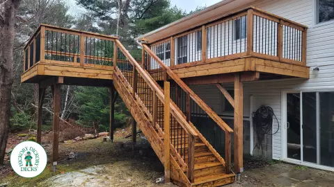 Pressure treated high deck in Dartmouth