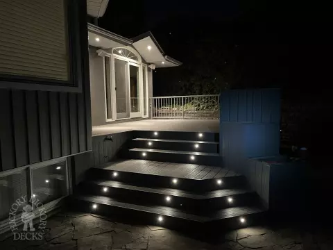 Fiberon deck with built in lights in Scarborough