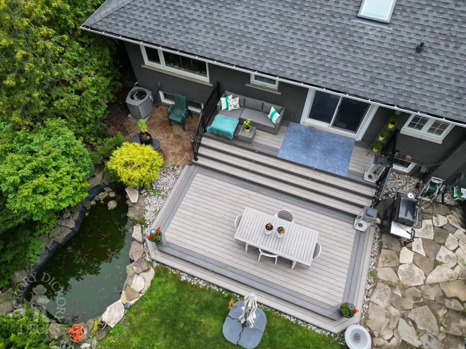 Low deck with lights in trunorth decking