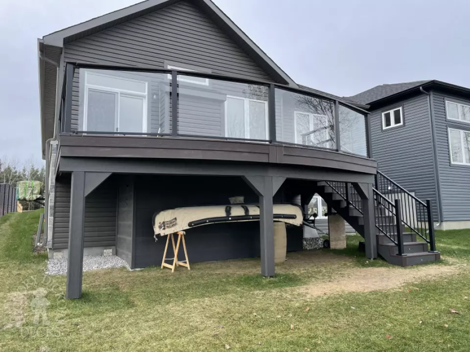 Clubhouse Deck in Kempville with glass rails Clubhouse Deck in Kempville with glass rails