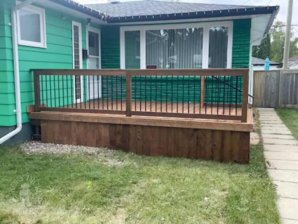 Pressure treated deck in Winnipeg