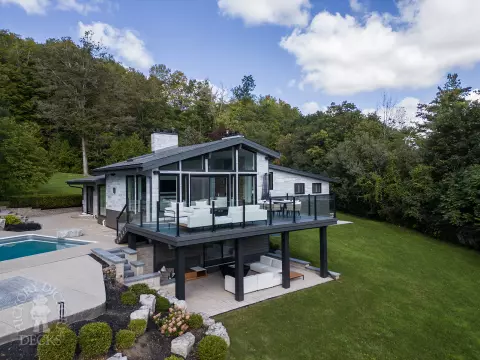 High clubhouse deck with a view