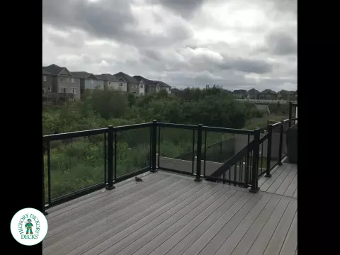 Azek walk out deck with glass rail