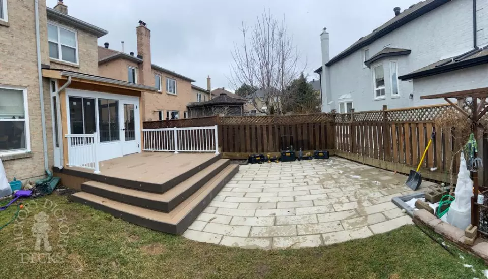 Clubhouse deck with lights in Markham Clubhouse deck with lights in Markham