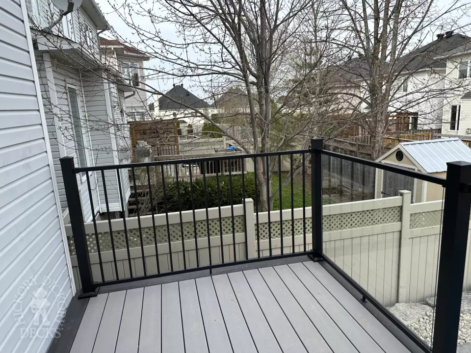Clubhouse Deck with Glass Rail in Kanata