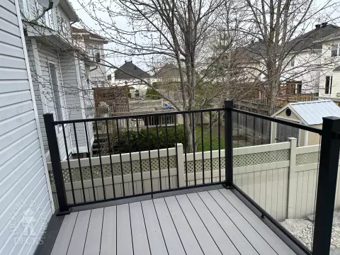 Clubhouse Deck with Glass Rail in Kanata